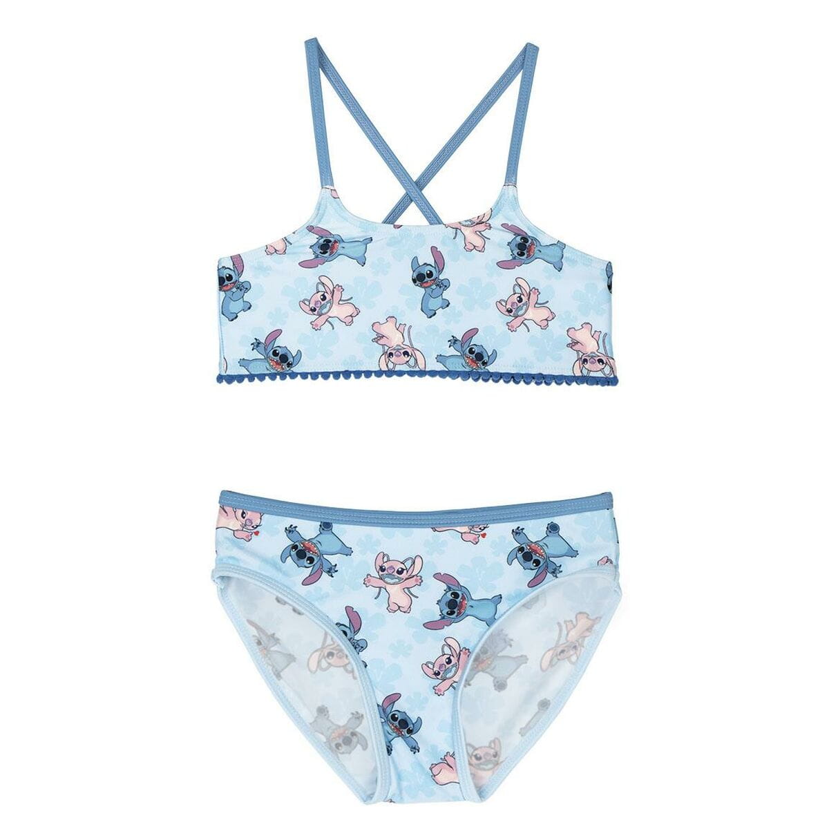 Bikini-Braga Para Niñas Stitch Azul