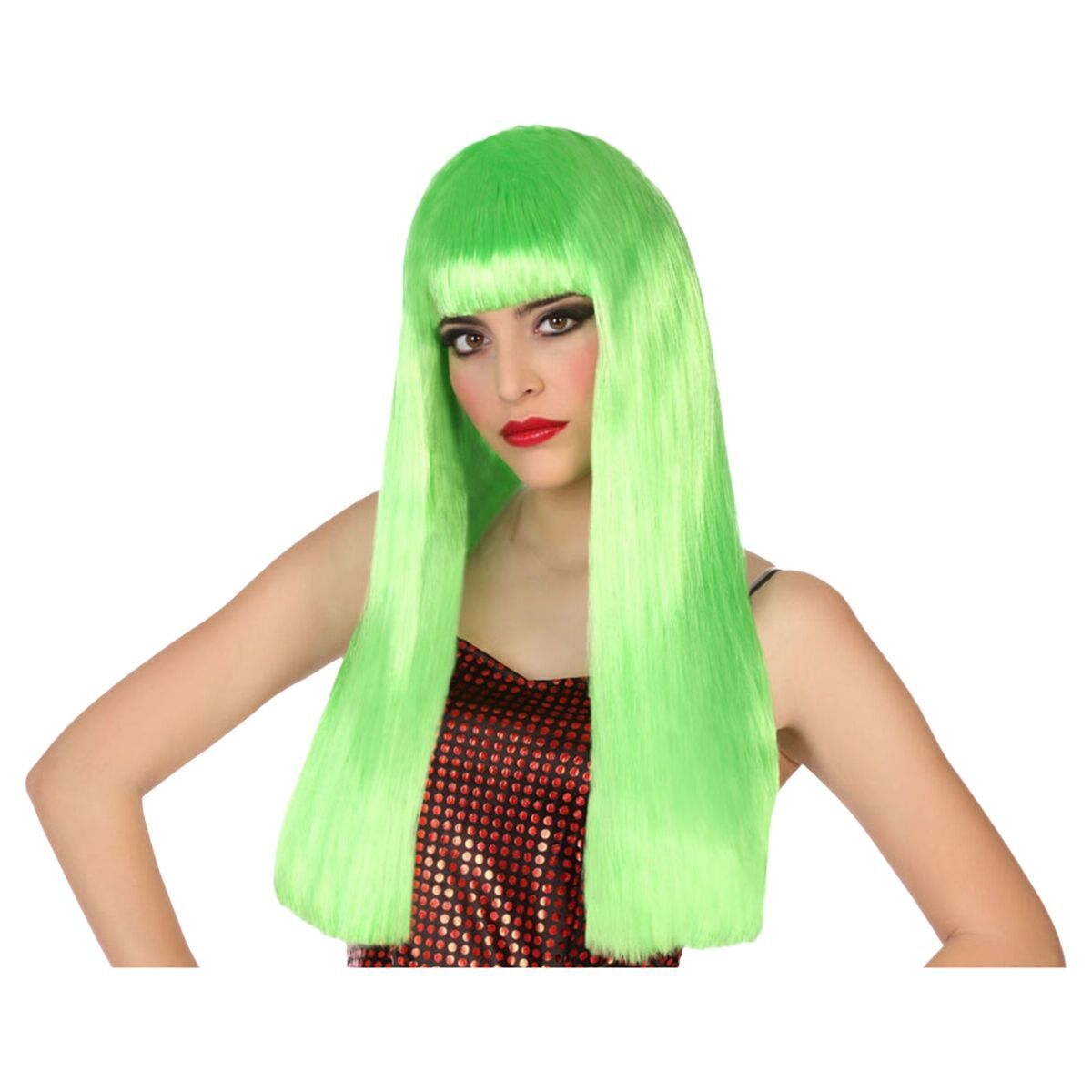 Peluca Verde 60 cm