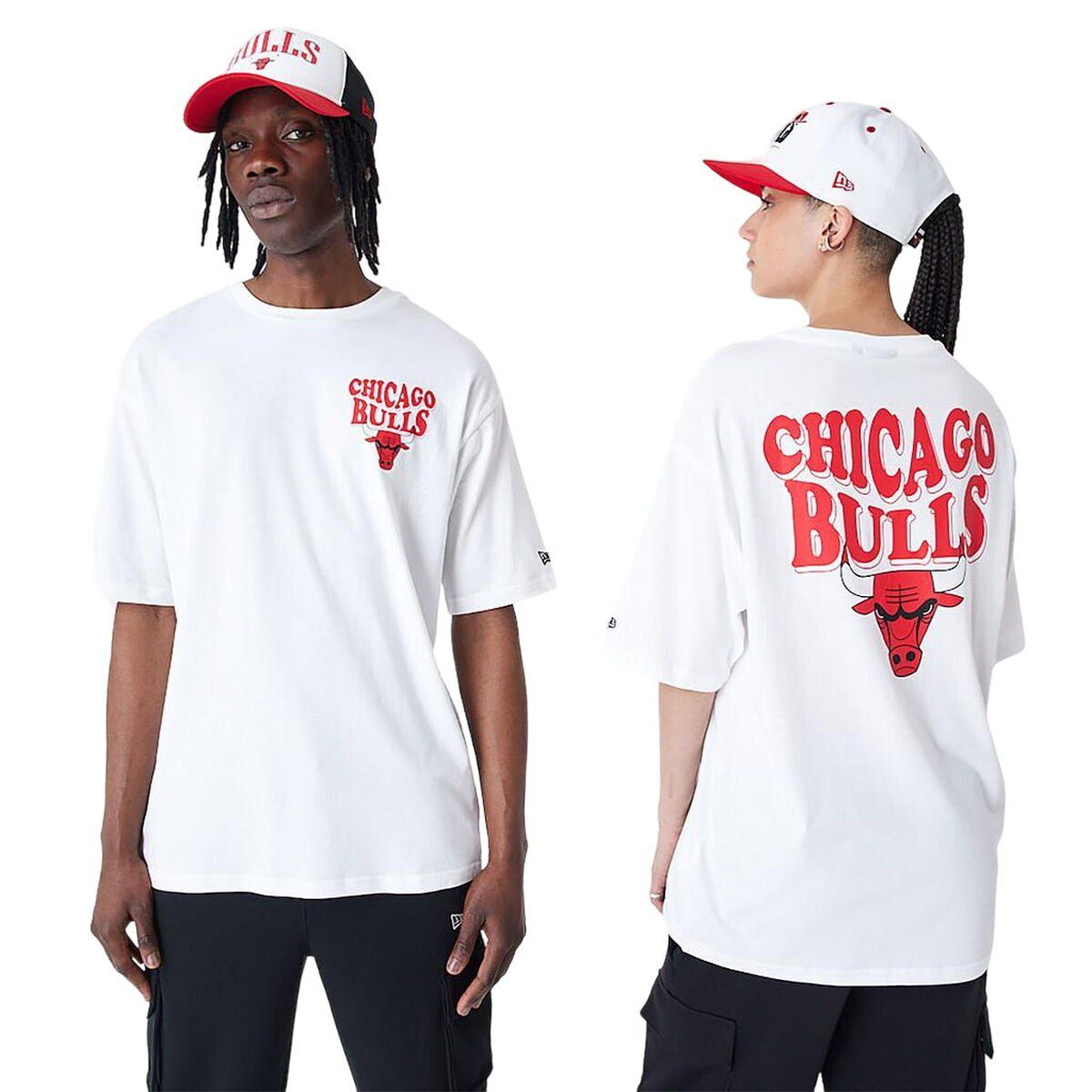 Camiseta Deportiva de Manga Corta New Era SCRIPT OS TEE CHIBUL 60435518 Blanco