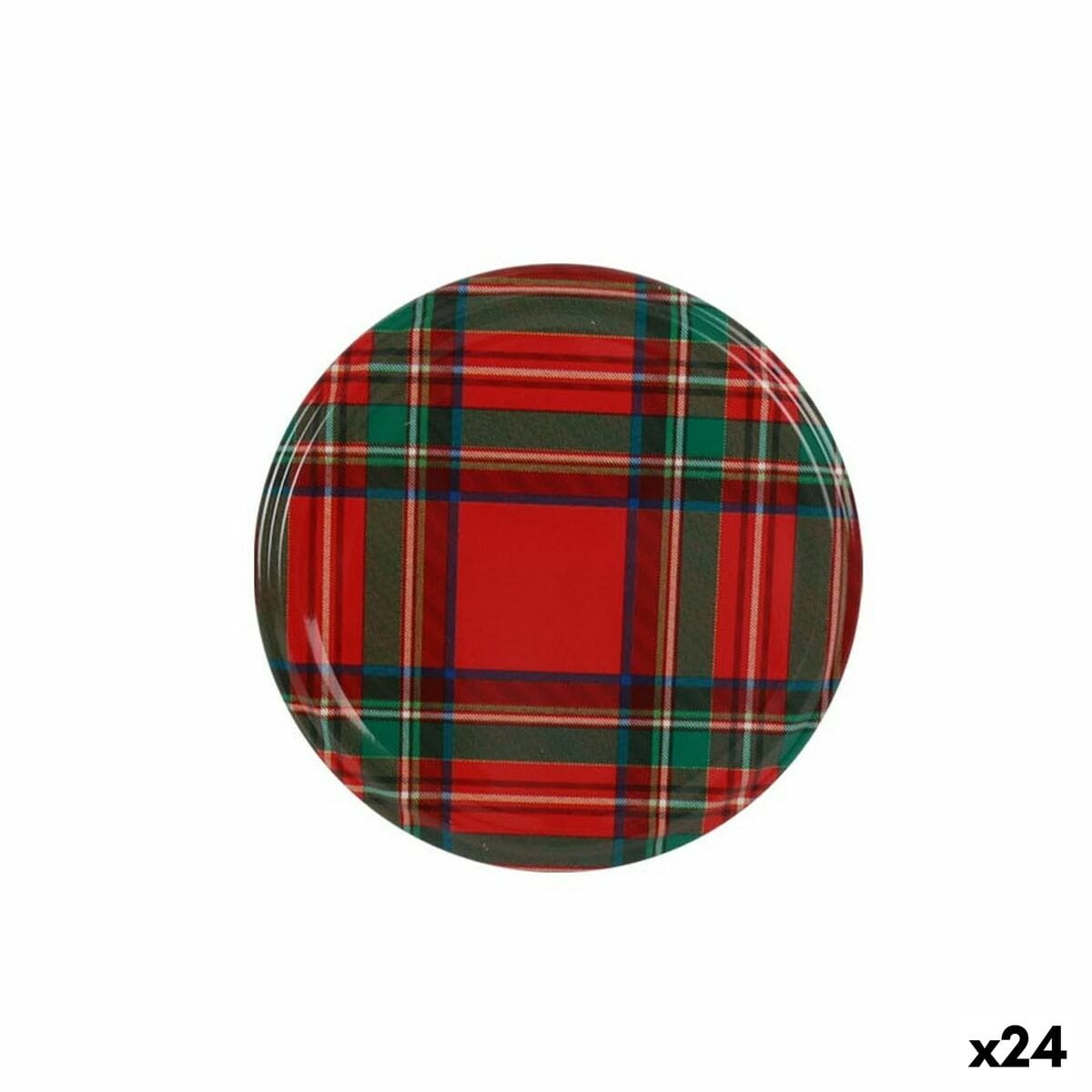 Set de tapas Sarkap Escocés 6 Piezas 8,5 x 0,8 cm (24 Unidades)