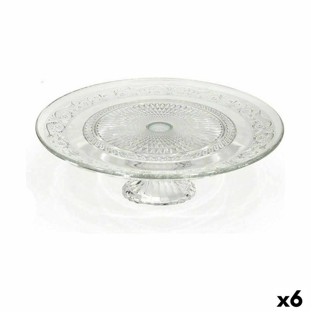 Fuente para tartas y bizcochos La Mediterránea Vidrio 33 x 33 x 9,5 cm (6 Unidades)