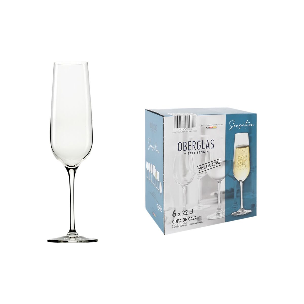 Copa de champán Inde Sensation Ø 5 cm 220 ml 6 Piezas