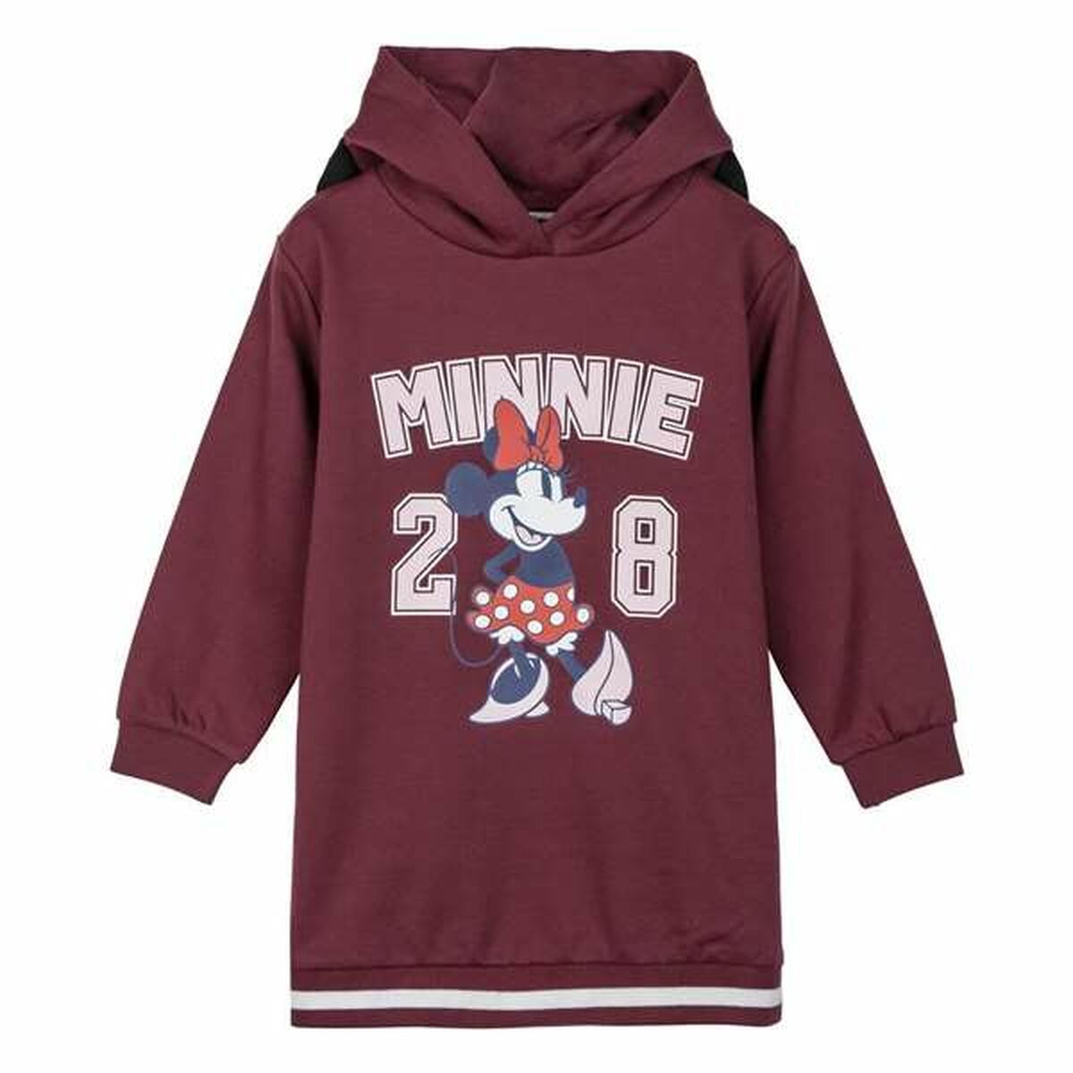 Vestido Minnie Mouse Rojo Oscuro Niña