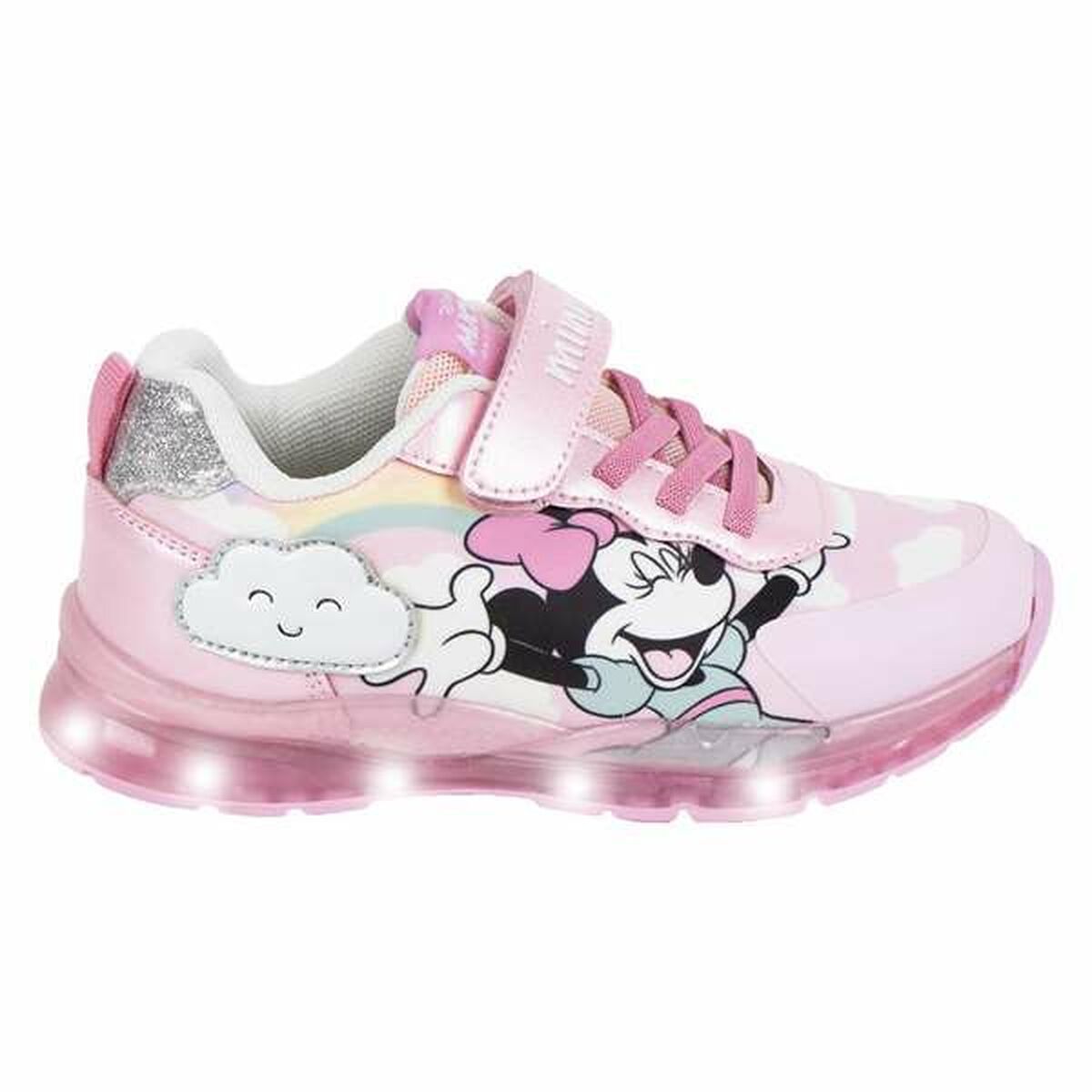 Zapatillas Deportivas con LED Minnie Mouse Rosa