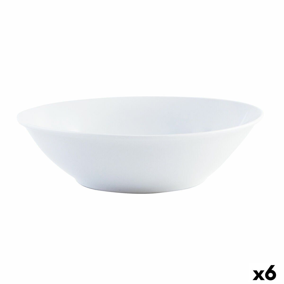 Ensaladera Quid Basic Cerámica Blanco (23 cm) (6 Unidades)