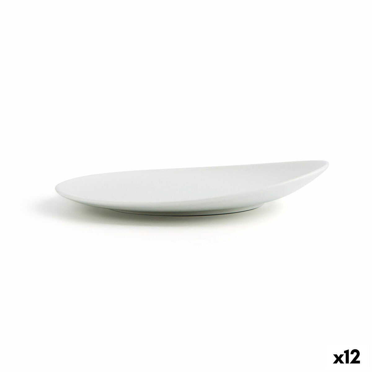 Plato Llano Ariane Vital Coupe Cerámica Blanco (Ø 21 cm) (12 Unidades)