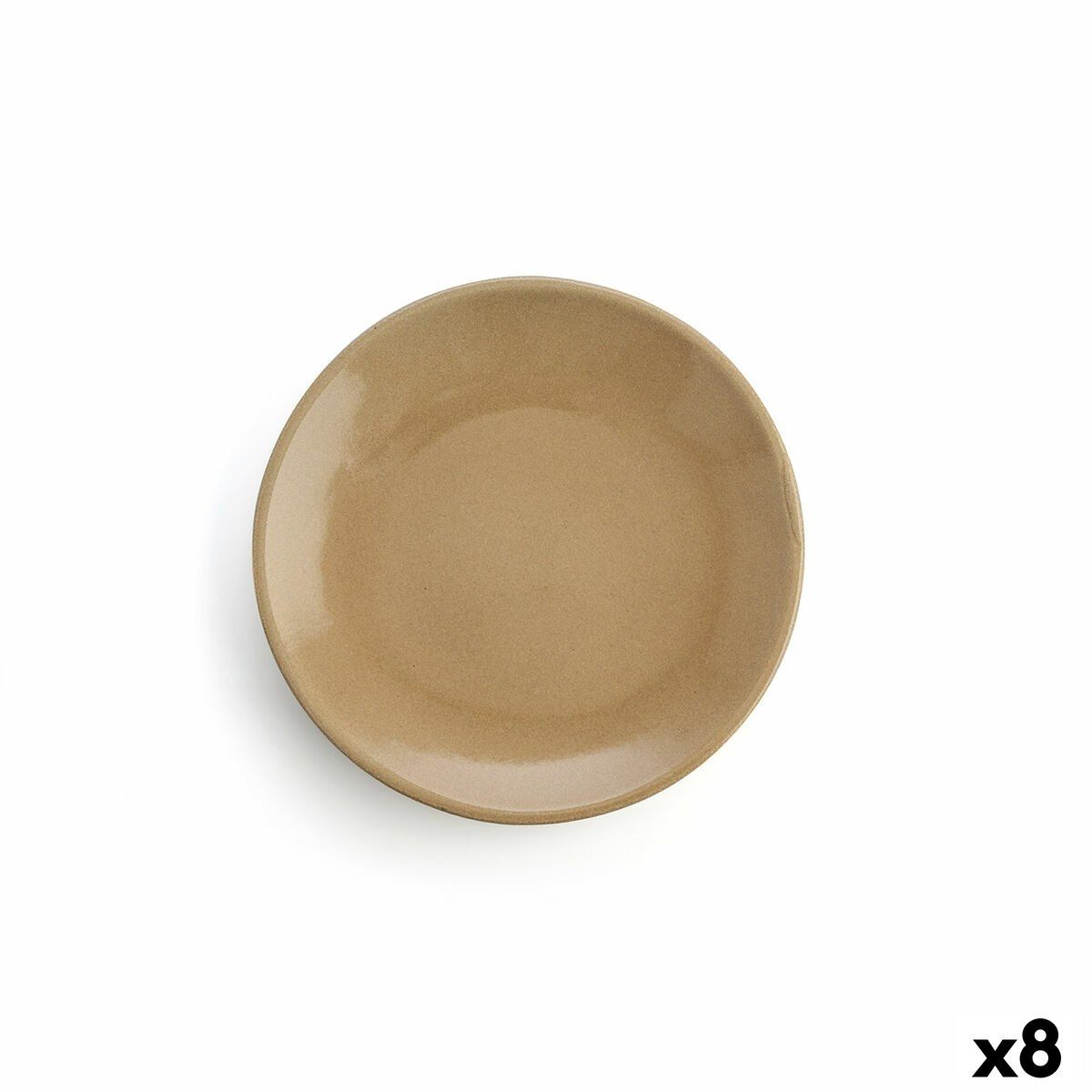 Plato Llano Anaflor Barro Anaflor Beige Barro cocido Ø 29 cm Carne (8 Unidades)