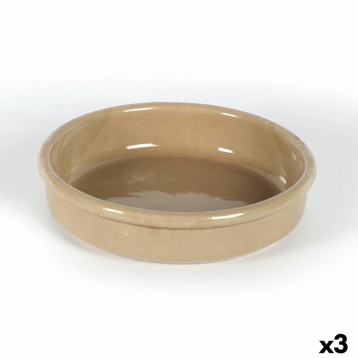 Cazuela Anaflor Barro Anaflor Marrón Cerámica Ø 21 cm (3 Unidades)
