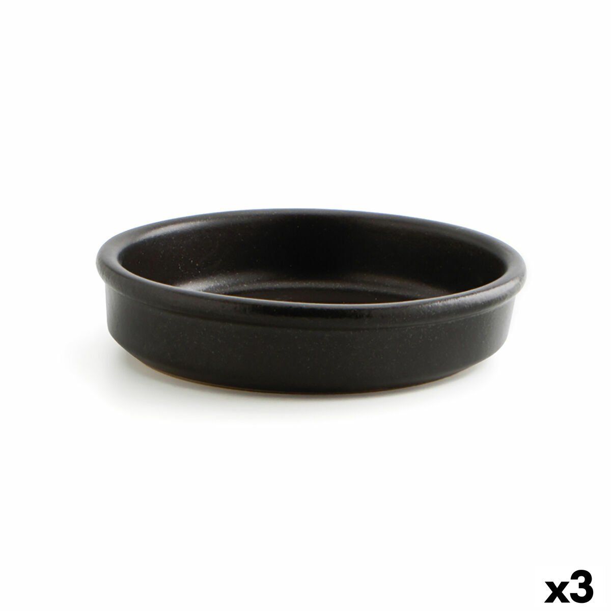 Cazuela Anaflor Barro Anaflor Negro Cerámica Barro cocido Ø 21 cm (3 Unidades)