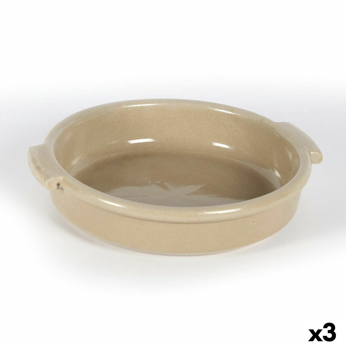 Cazuela Anaflor Barro Anaflor Marrón Cerámica Ø 21 cm (3 Unidades)