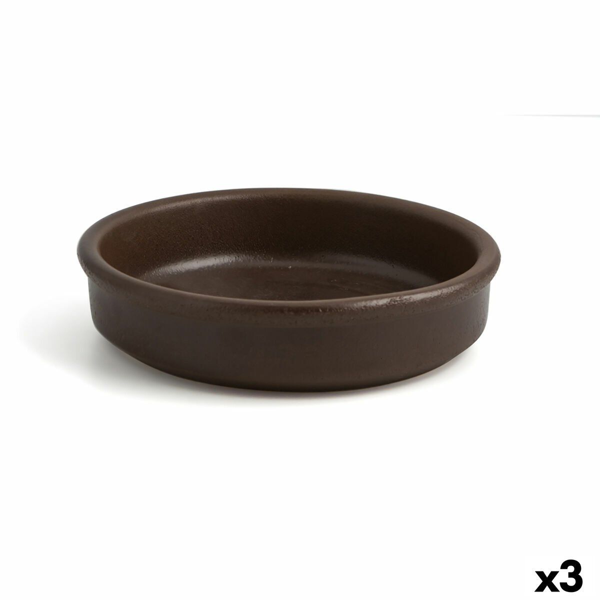 Cazuela Anaflor Barro Anaflor Marrón Barro cocido Ø 21 cm (3 Unidades)