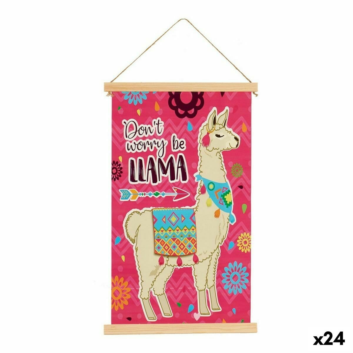 Lienzo Gift Decor 1 x 54 x 33 cm Llama (24 Unidades)