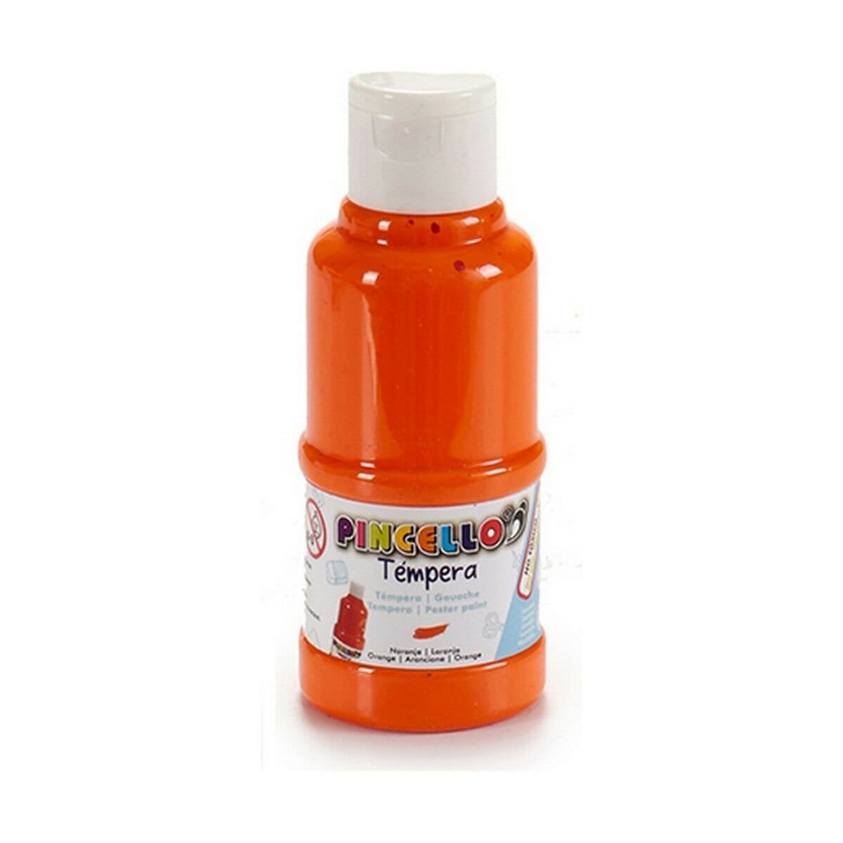 Témperas Pincello Naranja 120 ml (12 Unidades)