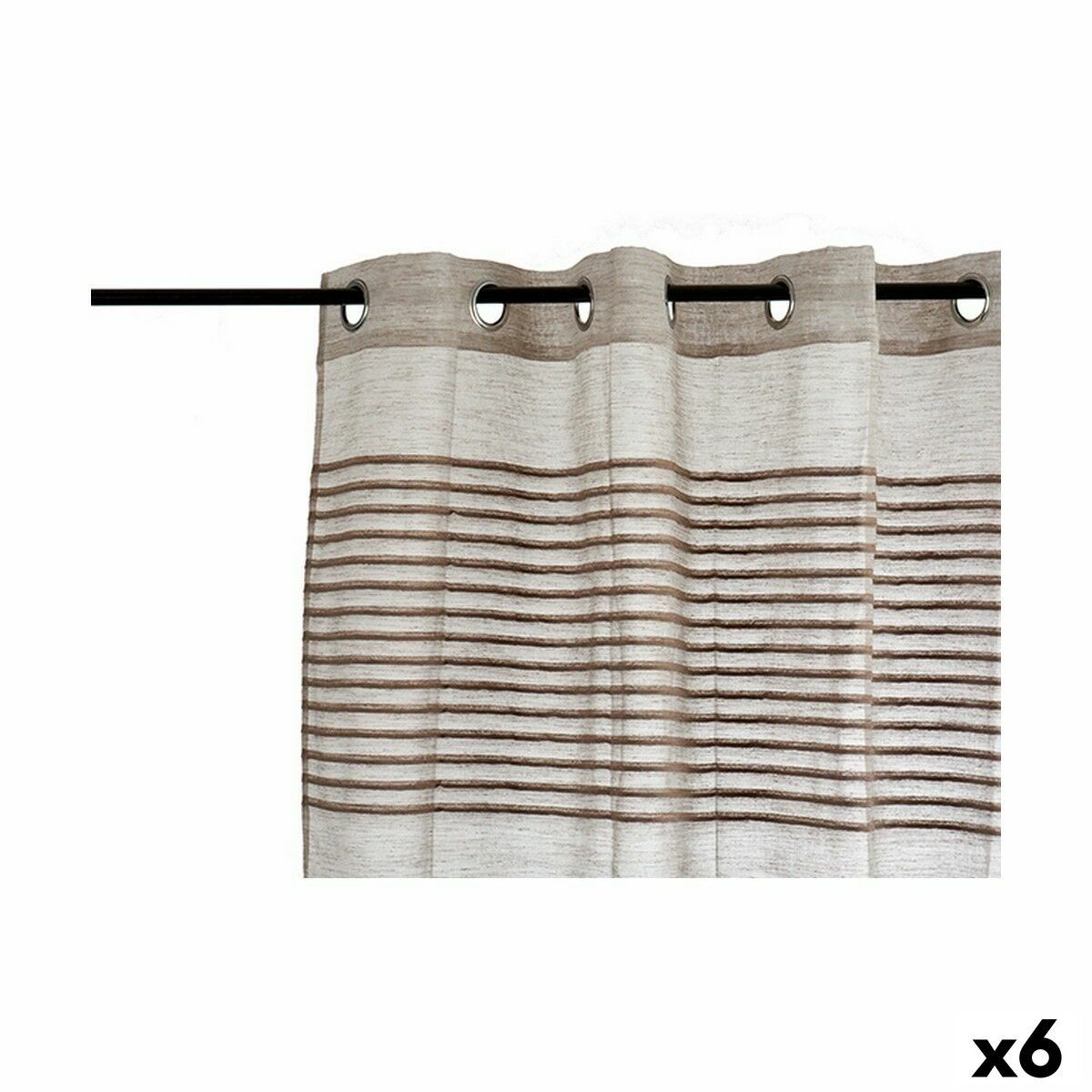 Cortina Gift Decor Marrón 140 x 0,1 x 260 cm 26,5 x 42 x 5 cm Rayas (6 Unidades)
