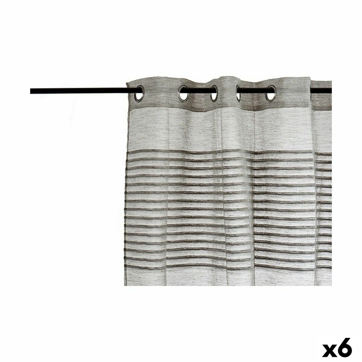 Cortina Gift Decor Gris oscuro 140 x 0,1 x 260 cm 26 x 42 x 5 cm Rayas (6 Unidades)