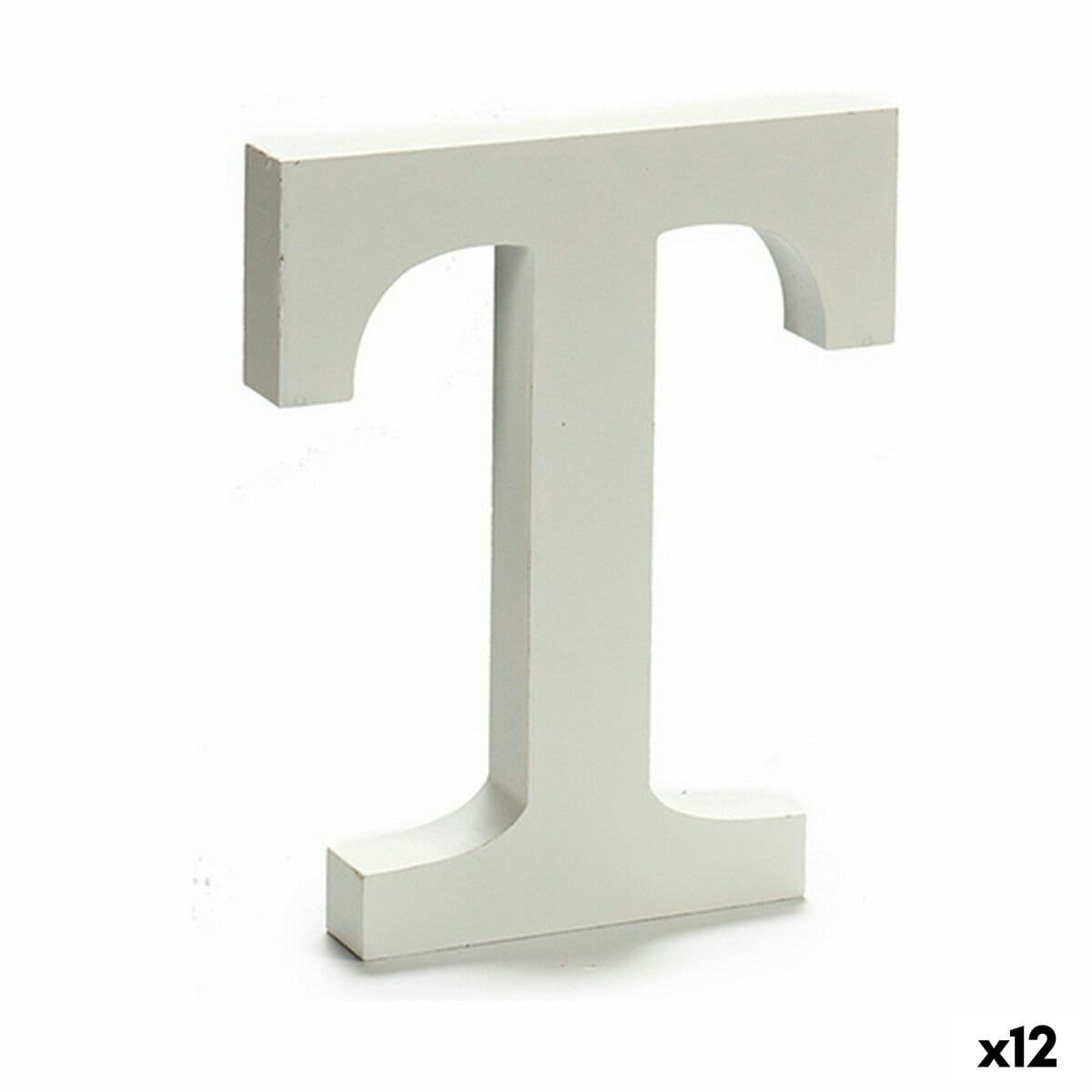 Letra Pincello T Blanco 1,8 x 21 x 17 cm (12 Unidades)