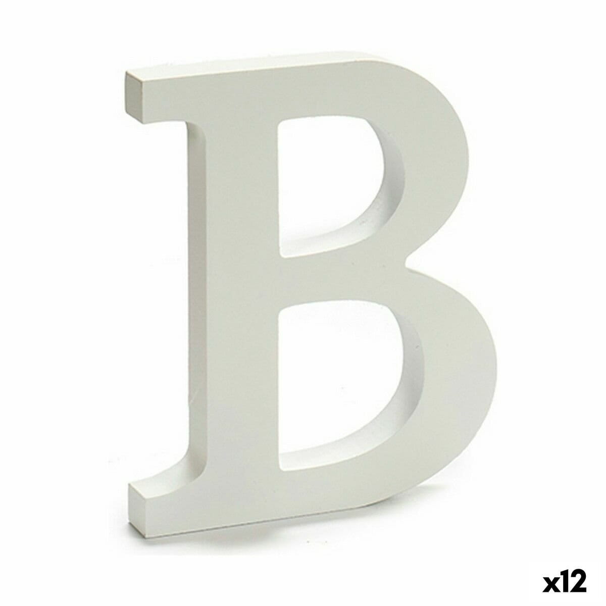 Letra Pincello B Blanco 1,8 x 21 x 17 cm (12 Unidades)