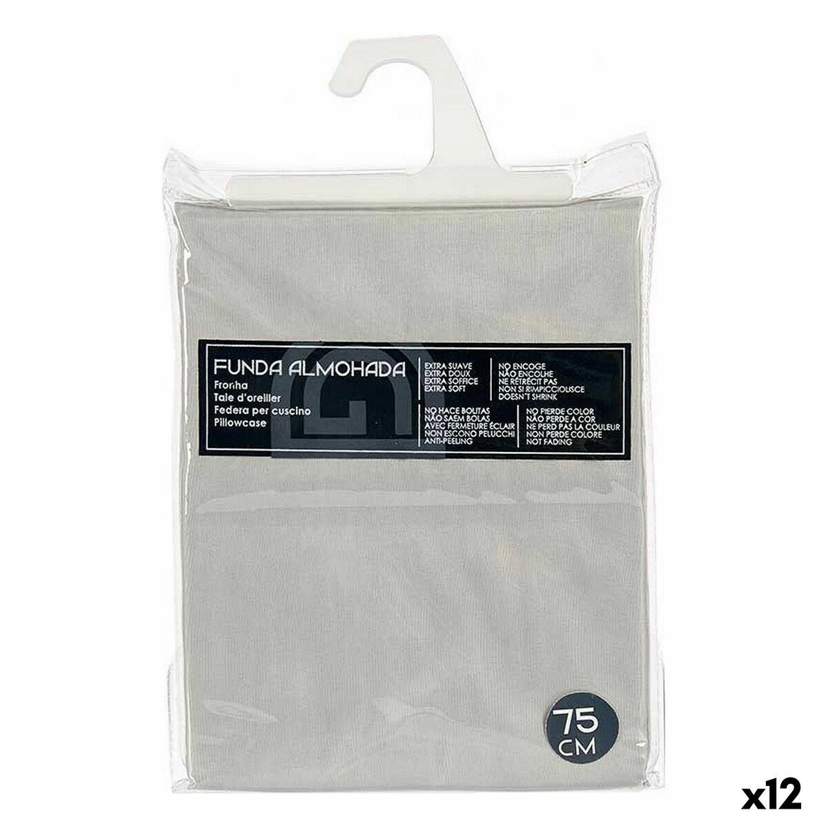 Funda de almohada Gift Decor Gris 45 x 0,2 x 70 cm (12 Unidades)