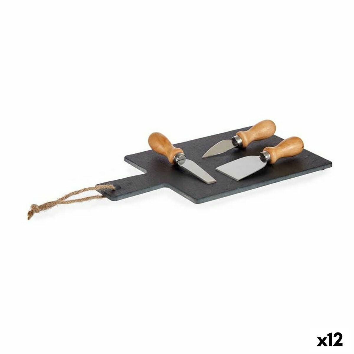 Tabla para Quesos Kinvara Acero Pizarra 17 x 3 x 30 cm Tabla para Quesos (12 Unidades)