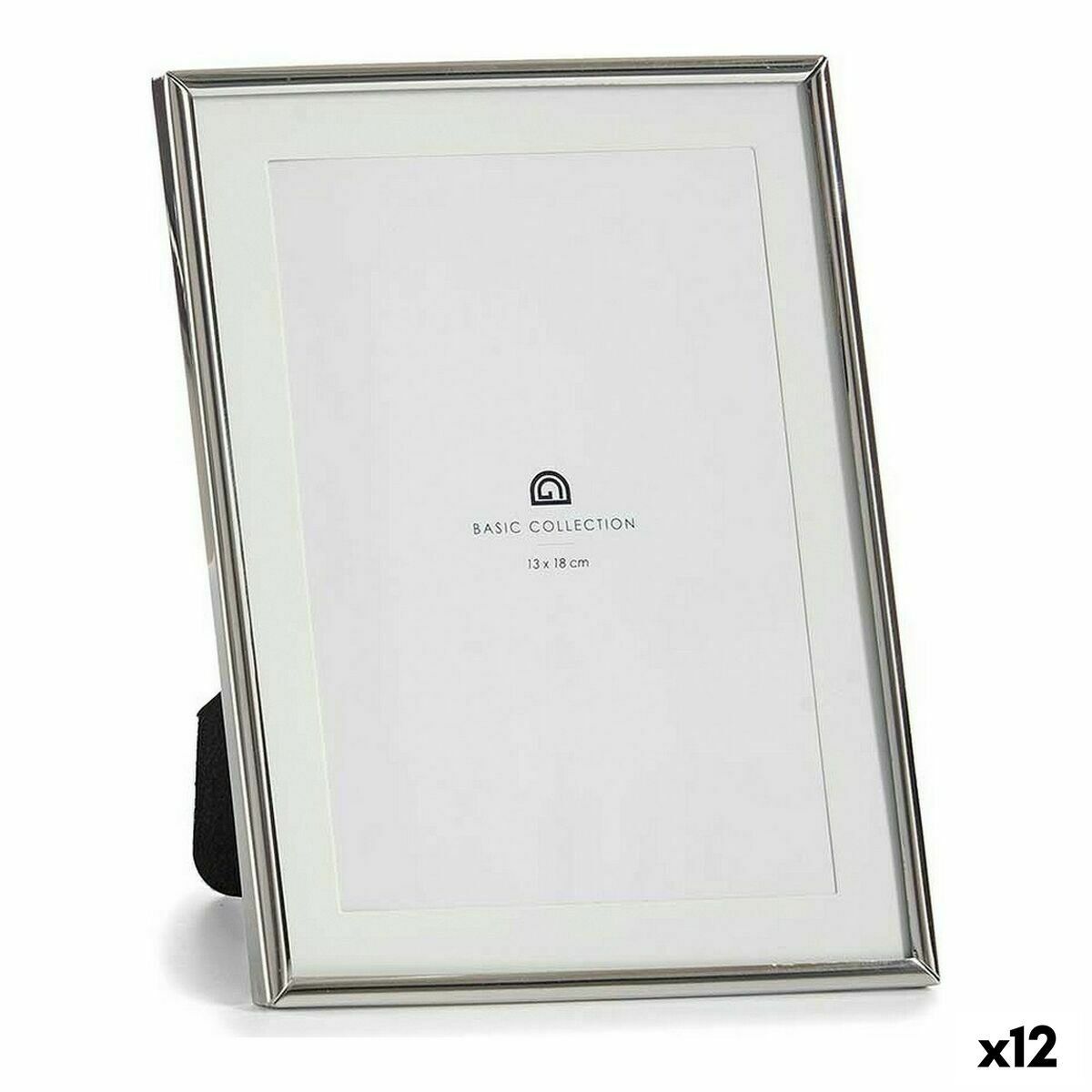 Marco de Fotos Gift Decor Plateado Cristal Acero (12 Unidades)