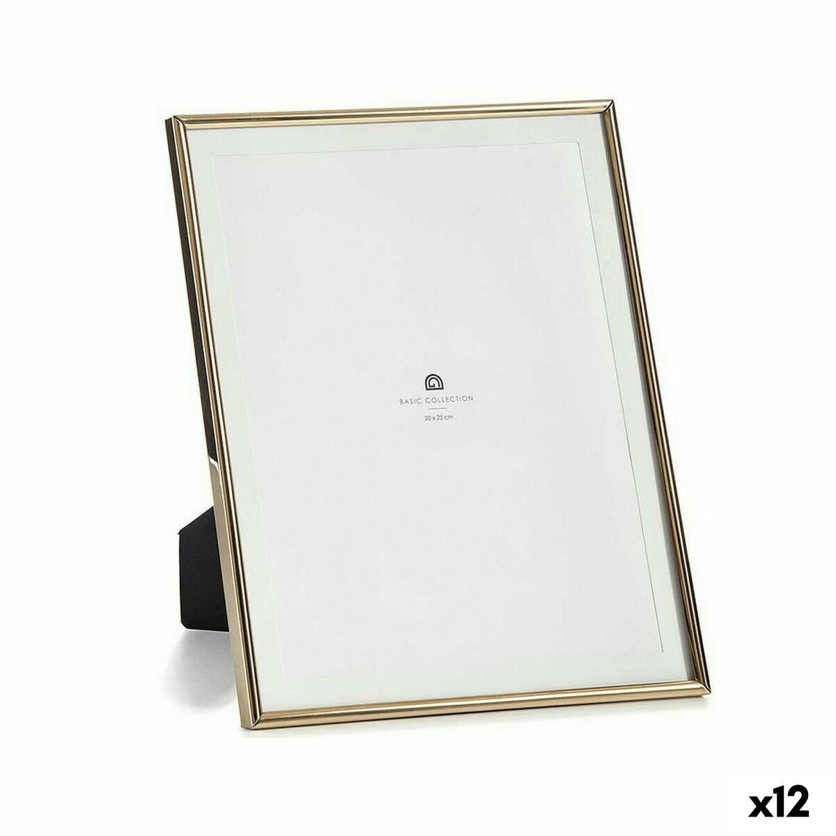 Marco de Fotos Gift Decor Dorado Cristal Acero (12 Unidades)