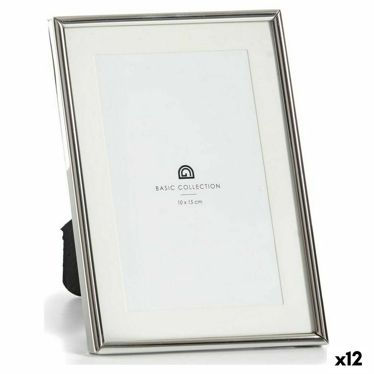 Marco de Fotos Gift Decor Plateado Cristal Acero (12 Unidades)