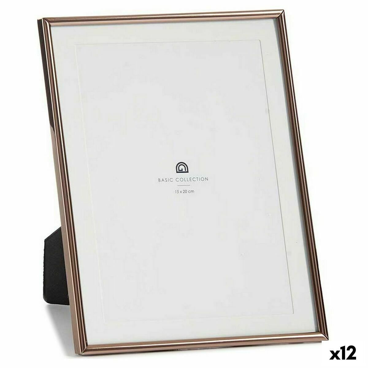 Marco de Fotos Gift Decor Cobre Cristal Acero (12 Unidades)