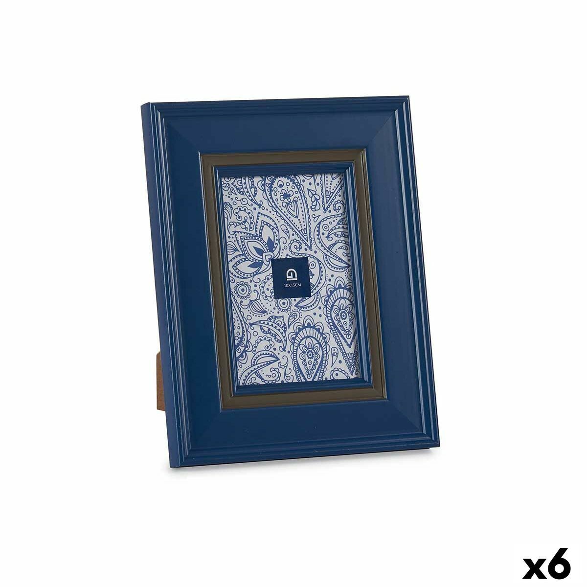 Marco de Fotos Gift Decor Azul Cristal Plástico (6 Unidades)