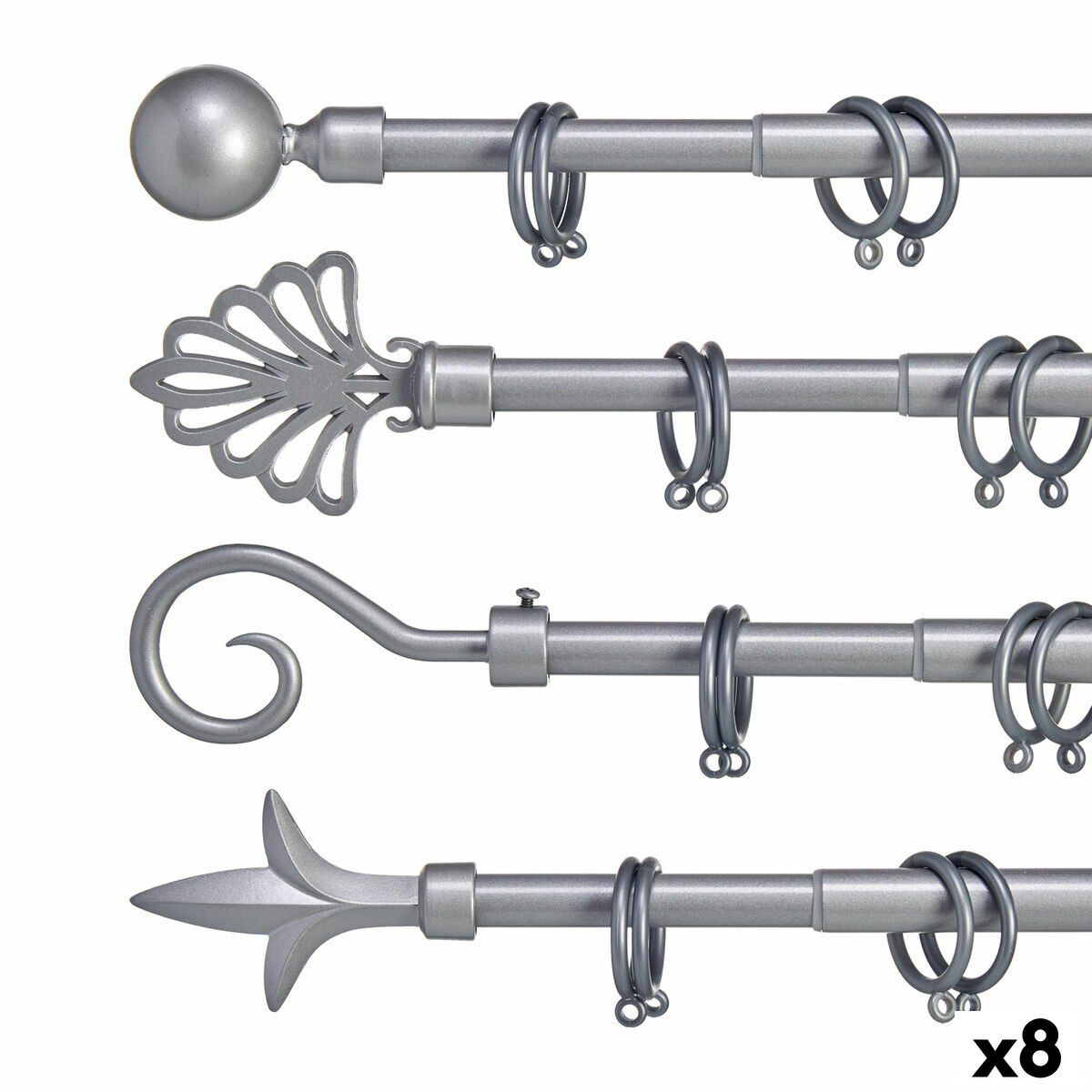 Barra para Cortinas Gift Decor Extensible (8 Unidades)