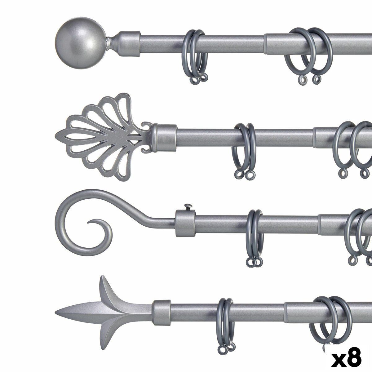 Barra para Cortinas Gift Decor Extensible (8 Unidades)