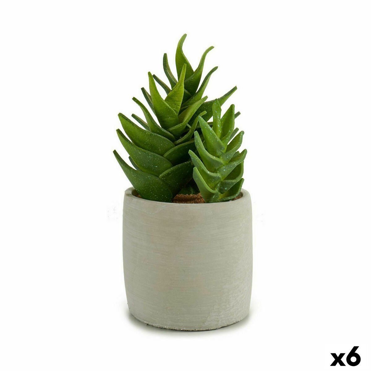 Planta Decorativa Ibergarden Plástico Suculenta 12 x 24 x 12 cm (6 Unidades)