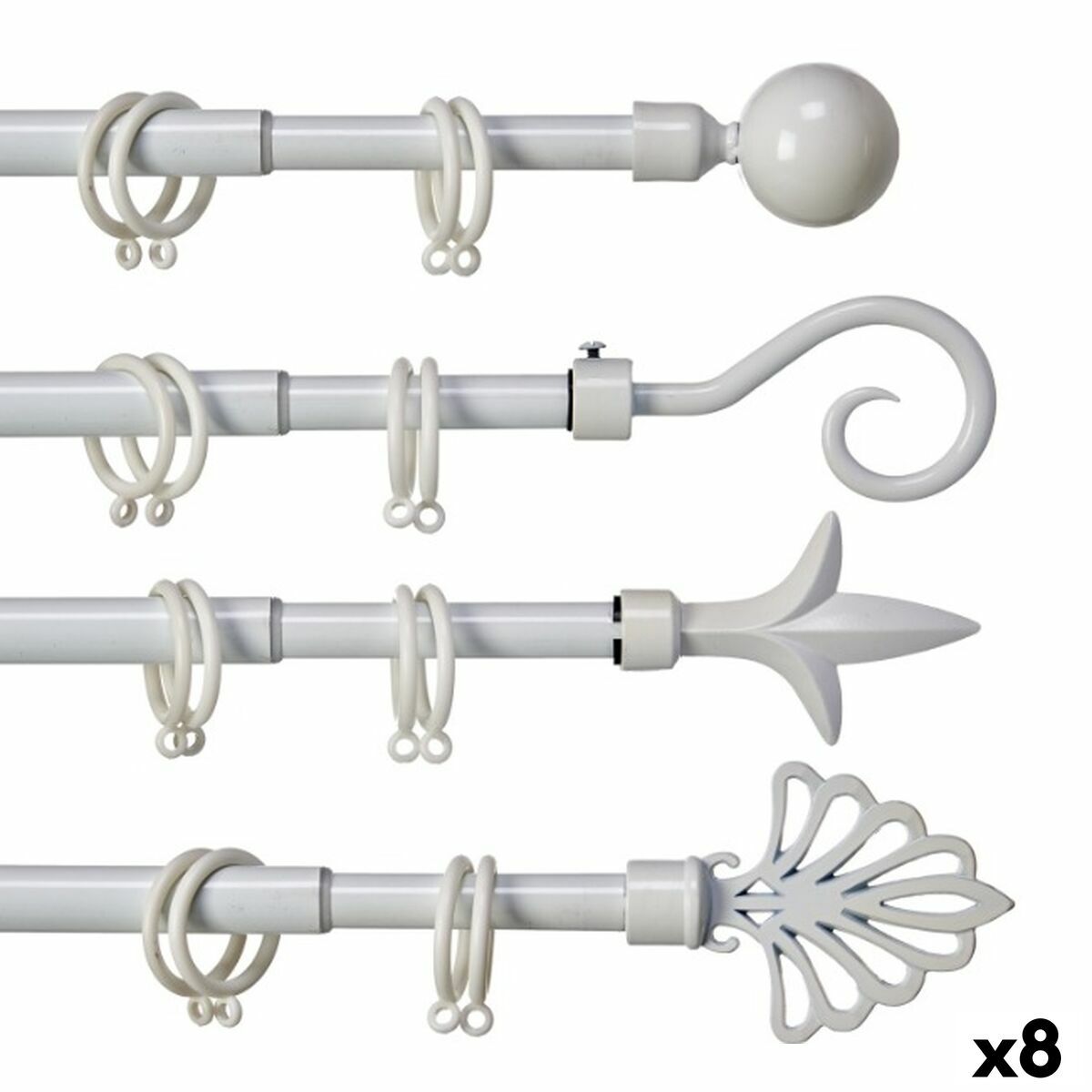 Barra para Cortinas Gift Decor Extensible (8 Unidades)