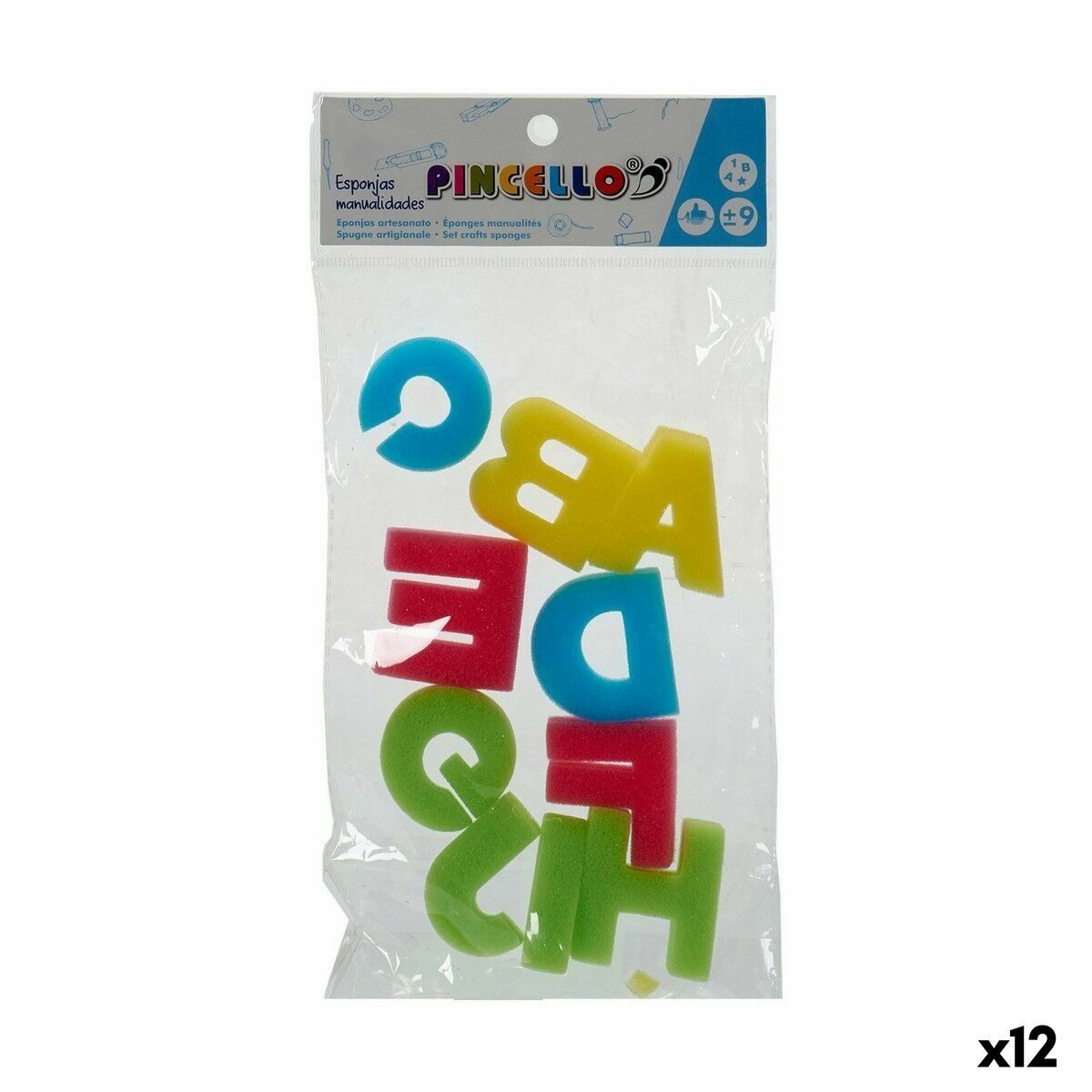 Esponjas Pincello Manualidades Multicolor (12 Unidades)