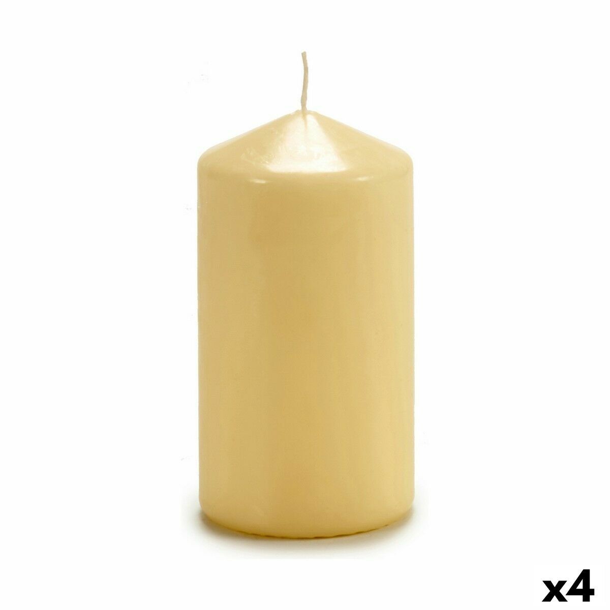 Vela Acorde Crema 7 x 13 x 7 cm (4 Unidades)