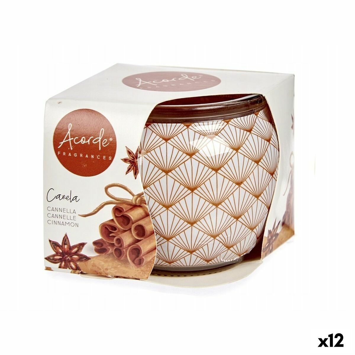 Vela Perfumada Acorde Canela Picante (12 Unidades)