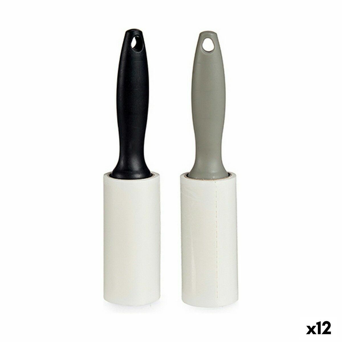 Rodillo Quitapelusas Negro Gris 5 x 22 x 5 cm (12 Unidades)