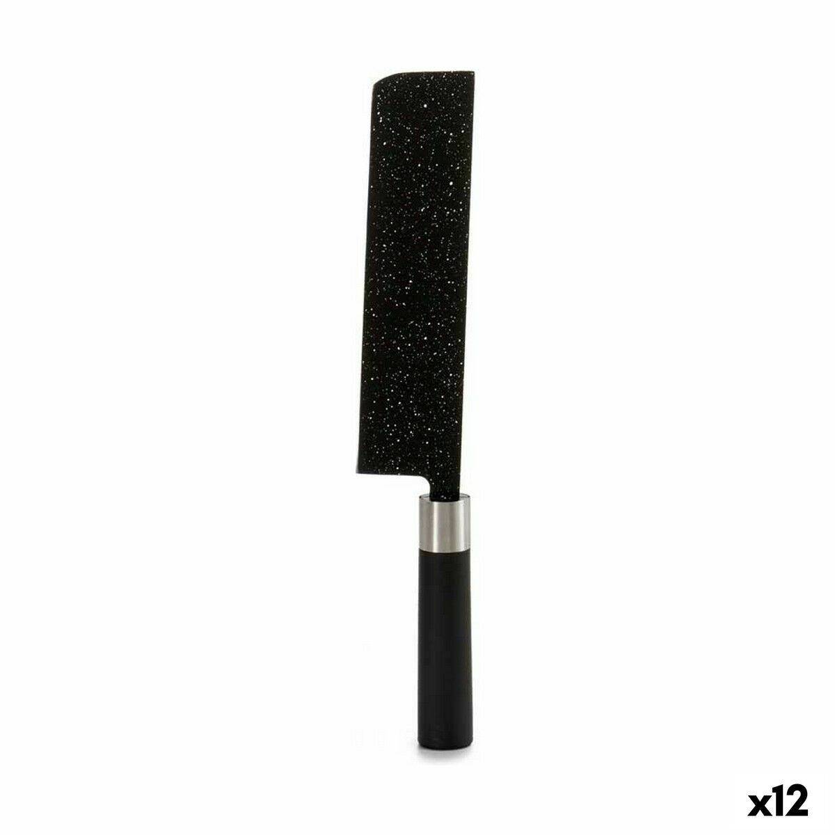 Macheta de Cocina Kinvara Negro Acero Inoxidable Plástico 5,3 x 33 x 2,3 cm 33 x 2,3 x 5,3 cm Mármol (12 Unidades)