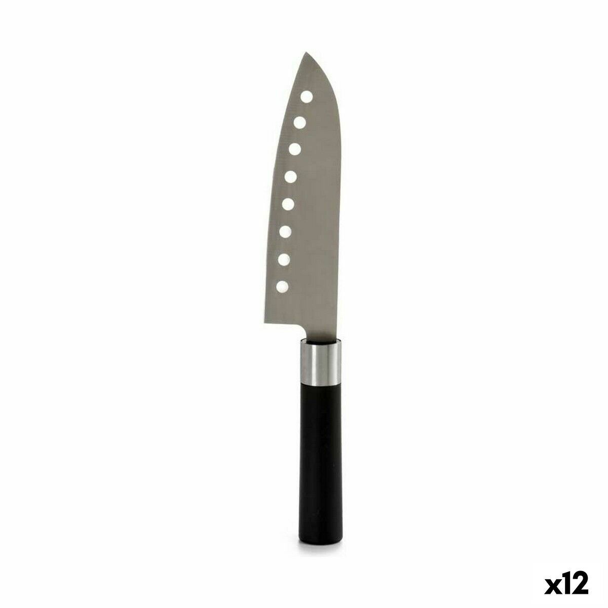 Cuchillo de Cocina Kinvara Negro Plateado Acero Inoxidable Plástico 5 x 30 x 2,5 cm (12 Unidades)
