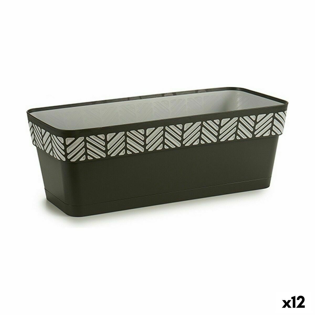 Jardinera Stefanplast Orfeo Antracita Plástico 18 x 17 x 49,5 cm (12 Unidades)