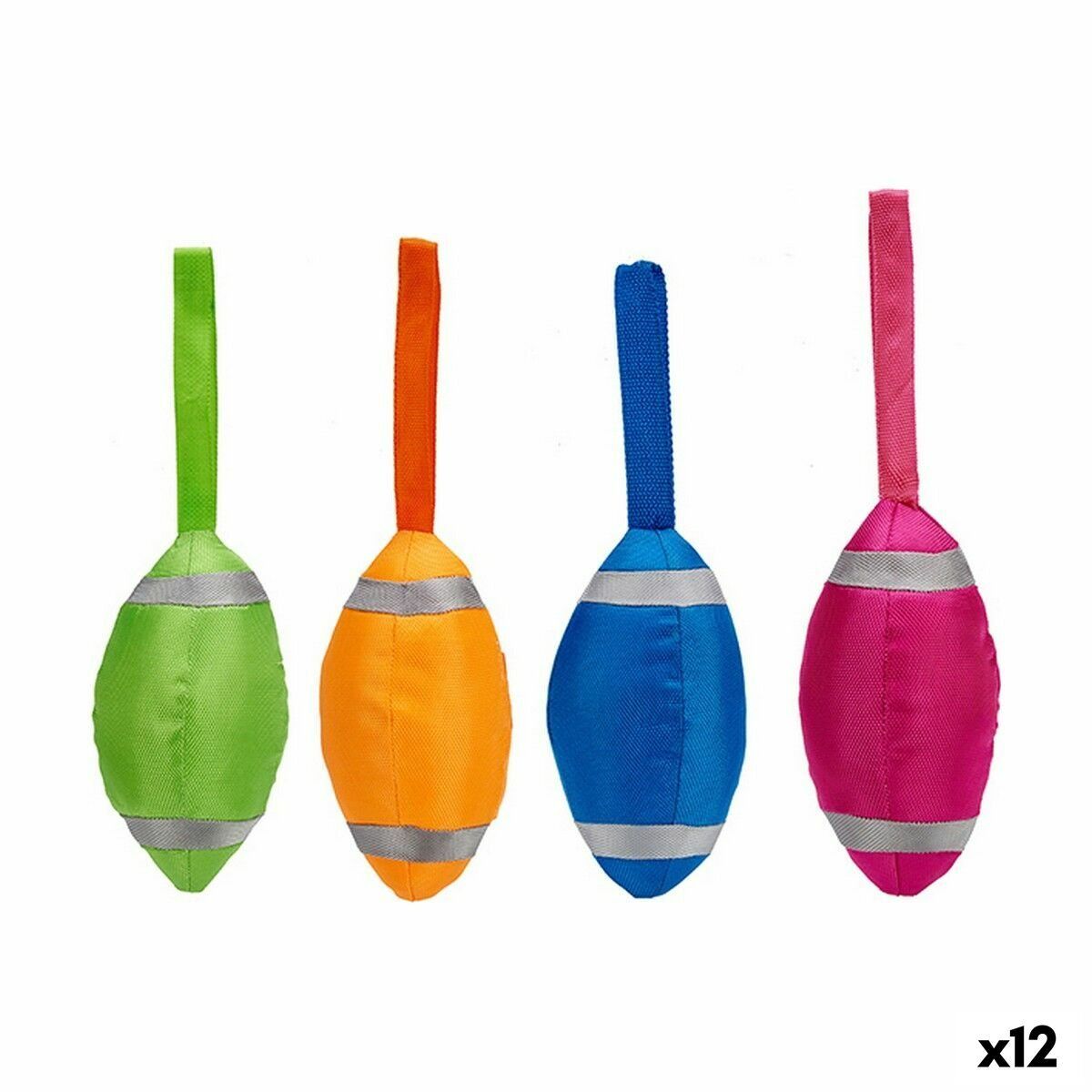Mordedor de perro Mascow Azul Verde Naranja Rosa 11 x 8,5 x 30 cm Rugby (12 Unidades)