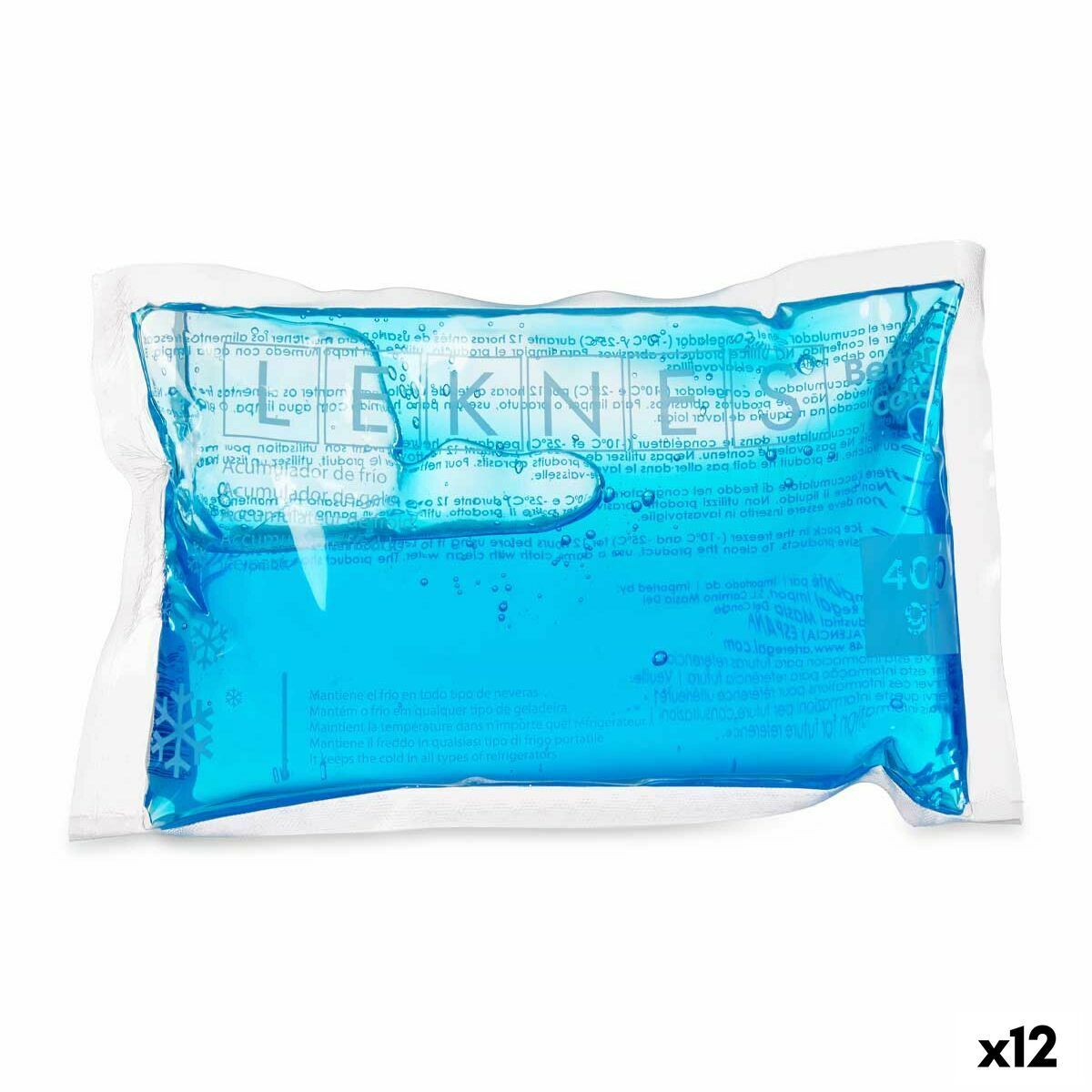 Enfriador de Botellas Leknes Azul Polietileno 400 ml 22,5 x 3 x 14,5 cm (12 Unidades)