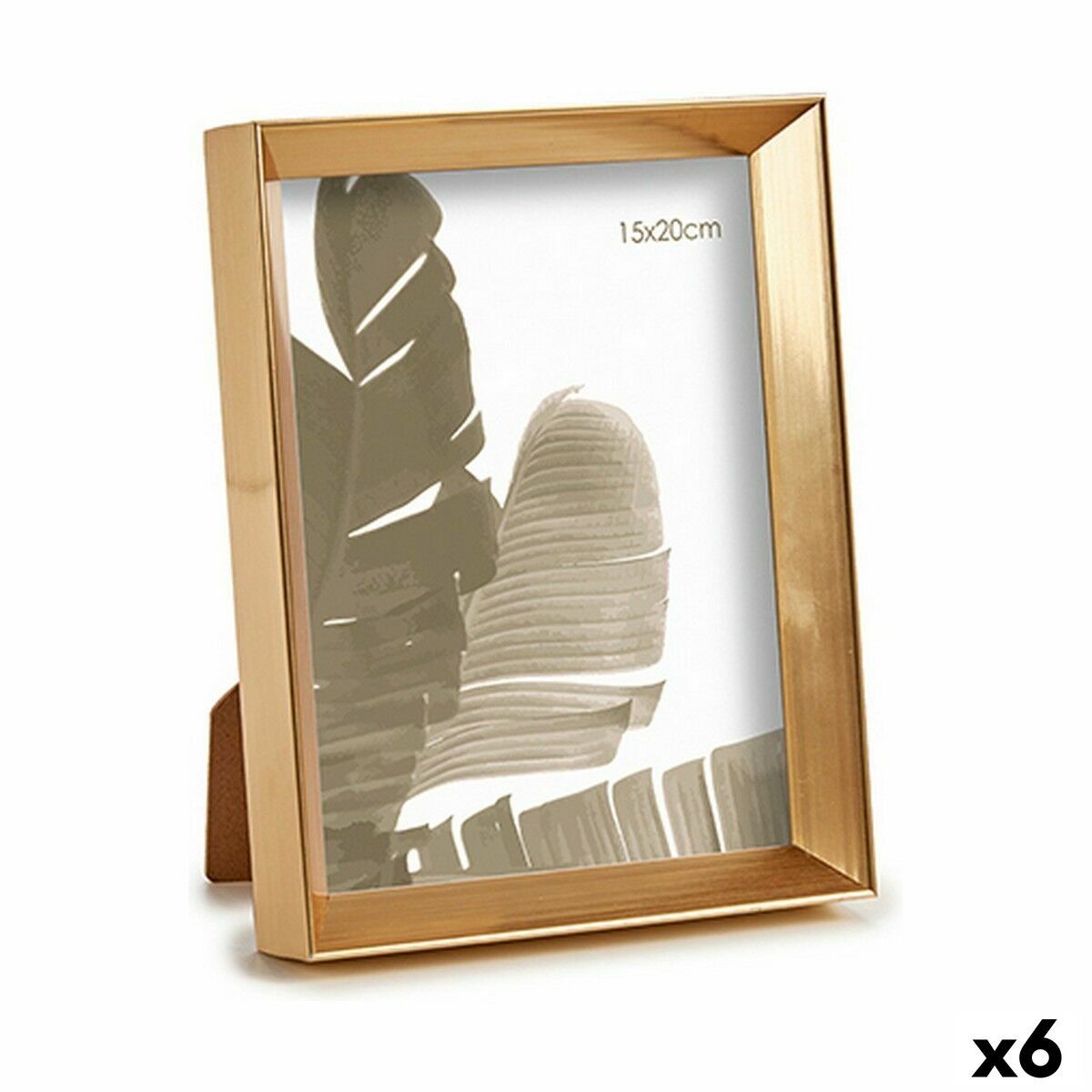 Marco de Fotos Gift Decor Dorado Vidrio Plástico (6 Unidades)