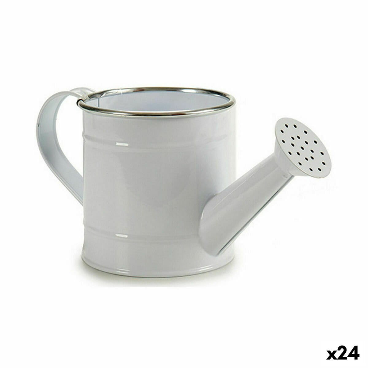 Regadera Ibergarden Blanco Plateado Metal 750 ml (24 Unidades)
