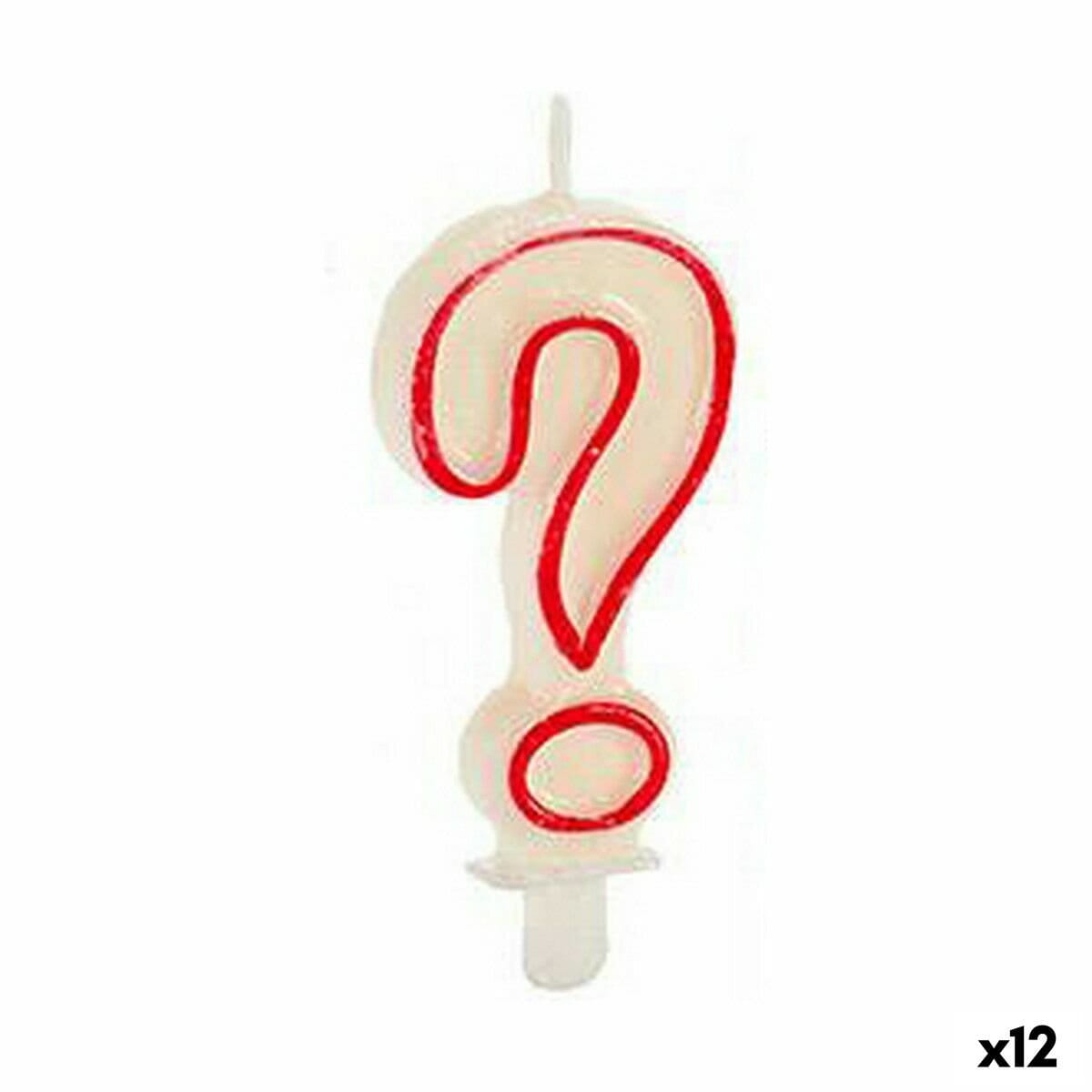 Vela ? Cumpleaños Blanco Rojo (12 Unidades)