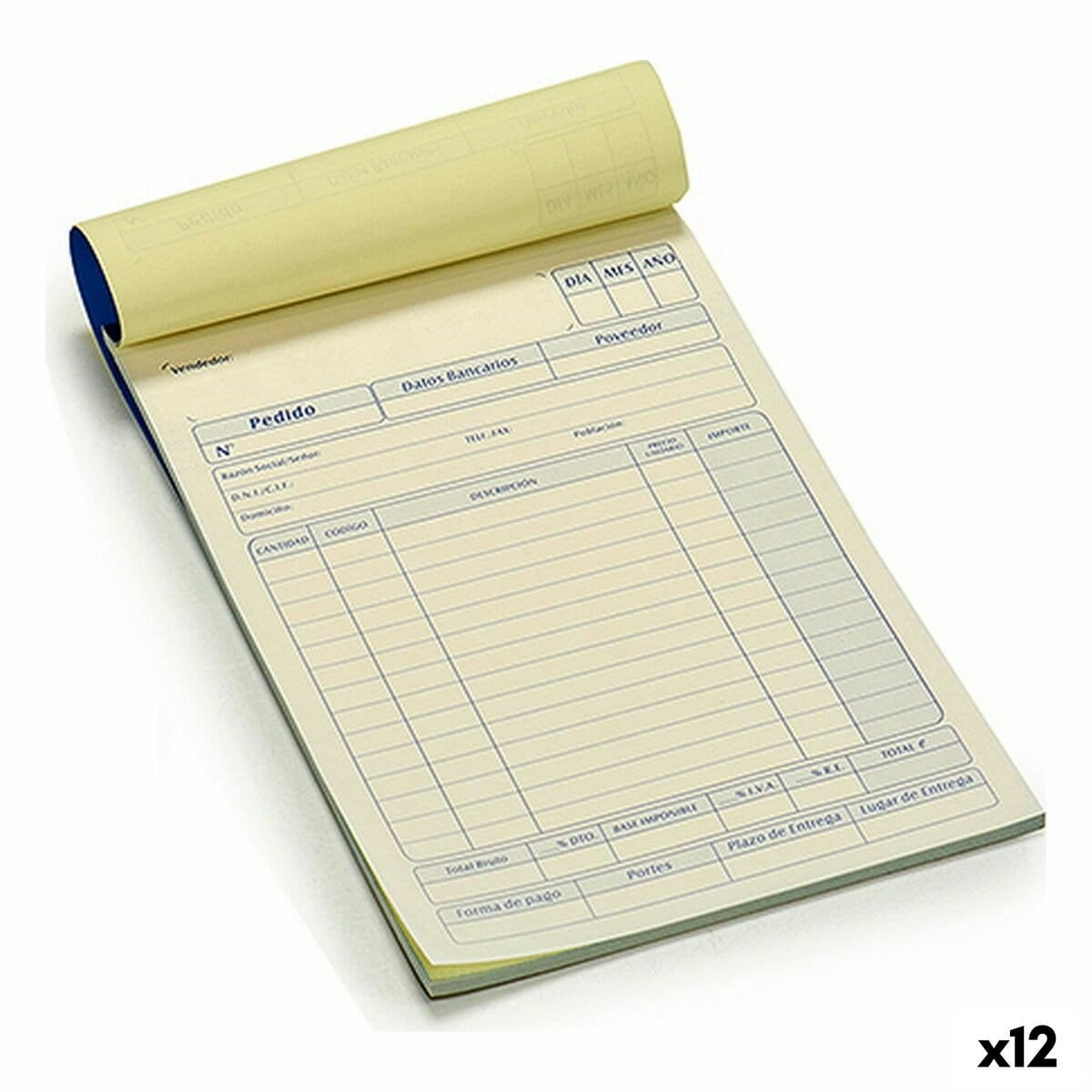Talonario de Pedidos Pincello 14 x 0,5 x 21 cm (12 Unidades)