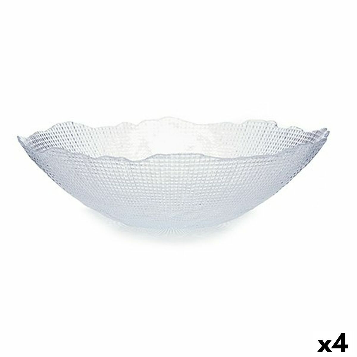 Ensaladera Vivalto Infinity Transparente Cristal 31 x 8,3 x 31 cm (4 Unidades)