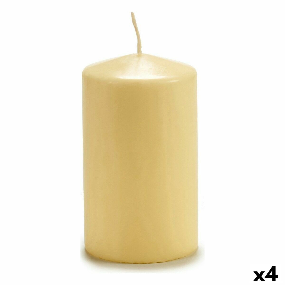 Vela Acorde Crema 9 x 15 x 9 cm (4 Unidades)