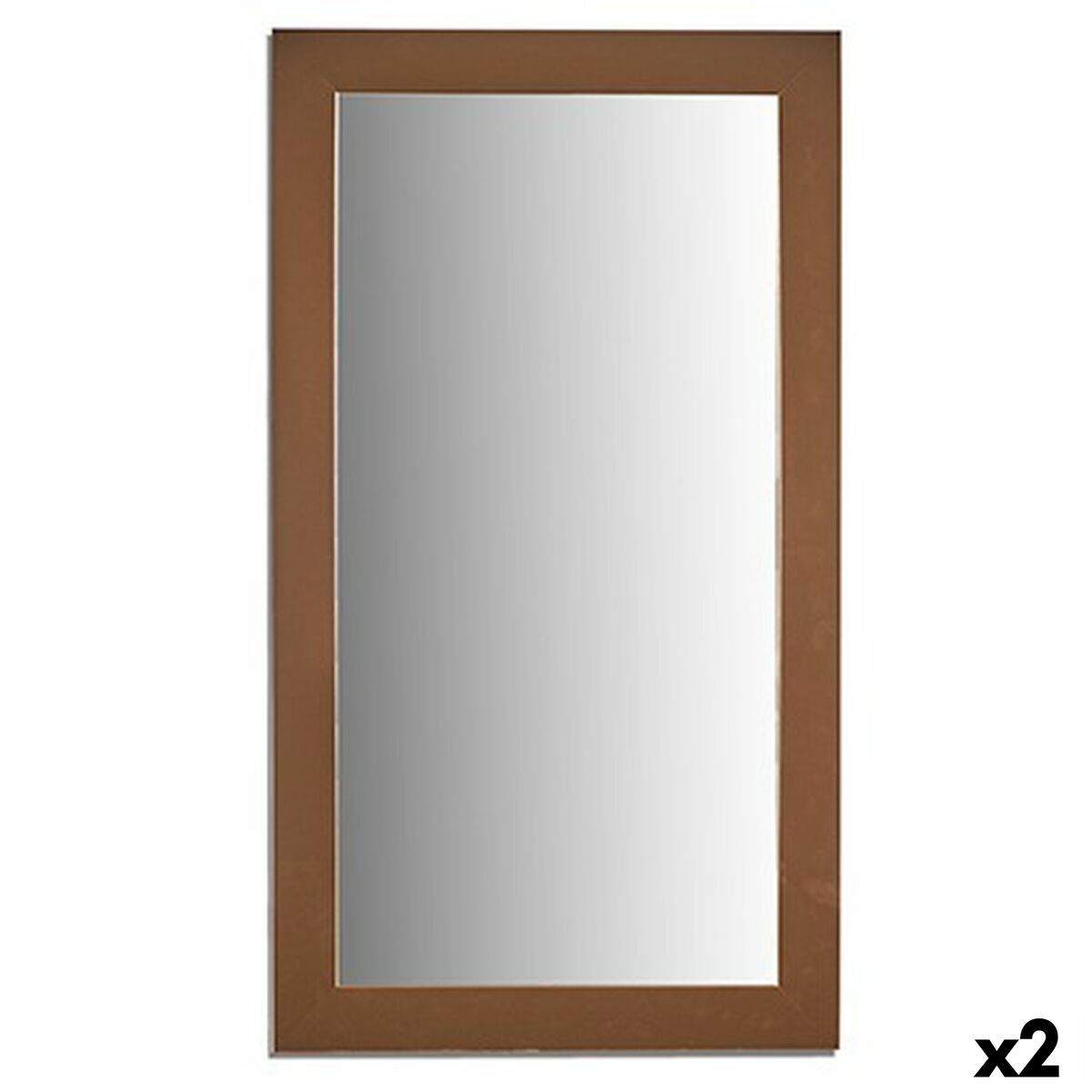 Espejo de pared Gift Decor Dorado 64,3 x 84,5 x 1,5 cm Rectangular (2 Unidades)