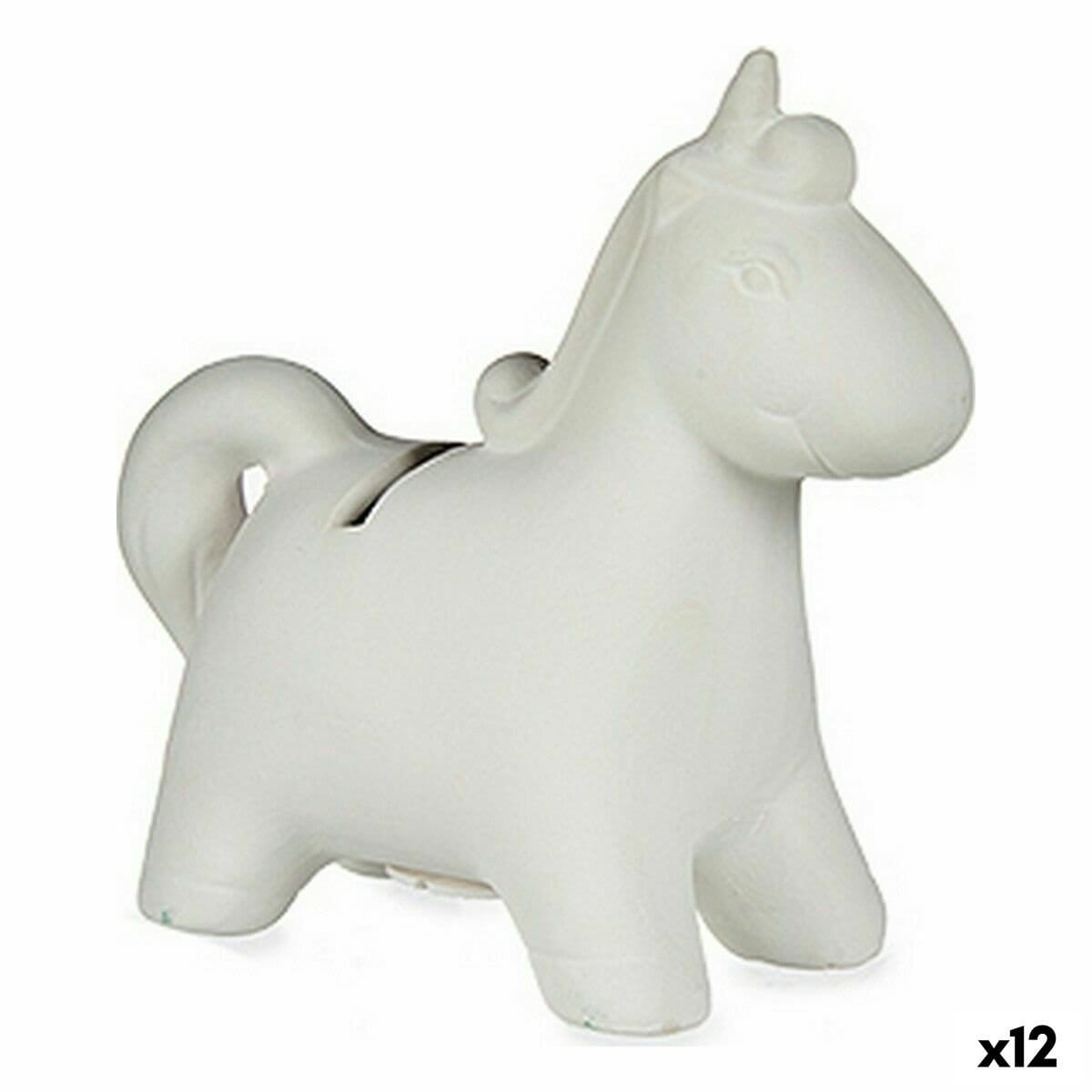 Hucha para Pintar Pincello Cerámica Unicornio 6,4 x 13 x 14 cm 14 x 13 x 6 cm 14 x 13 x 6,5 cm 13 x 12,7 x 6 cm (12 Unidades)