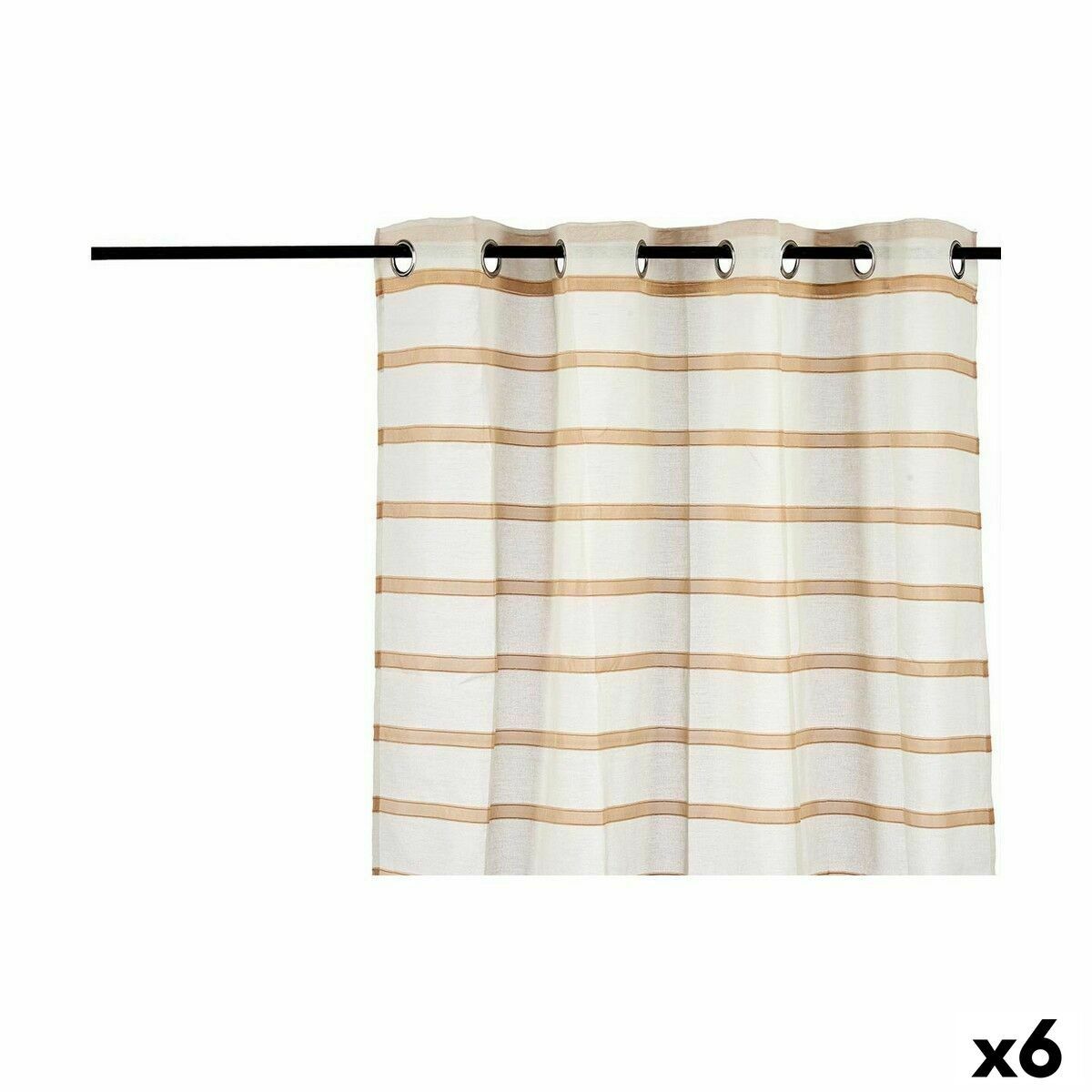 Cortina Gift Decor Marrón 140 x 0,1 x 260 cm Rayas (6 Unidades)